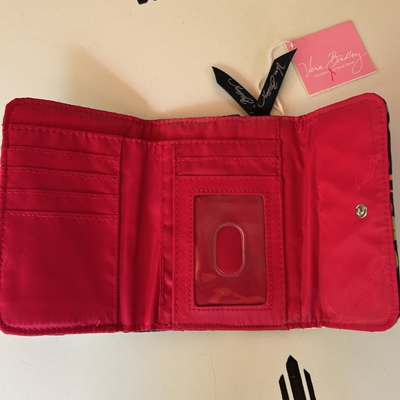 Vera Bradley Foundation for Breast Cancer Floral Euro Wallet with Ribbons - Picture 3 of 5